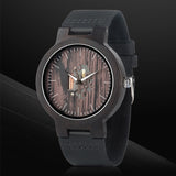 Wooden Engraving Casual Watch