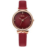 Leather Luxury Quartz Wristwatch