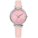 Leather Luxury Quartz Wristwatch