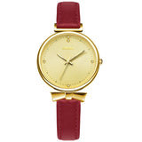 Leather Luxury Quartz Wristwatch