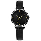 Leather Luxury Quartz Wristwatch